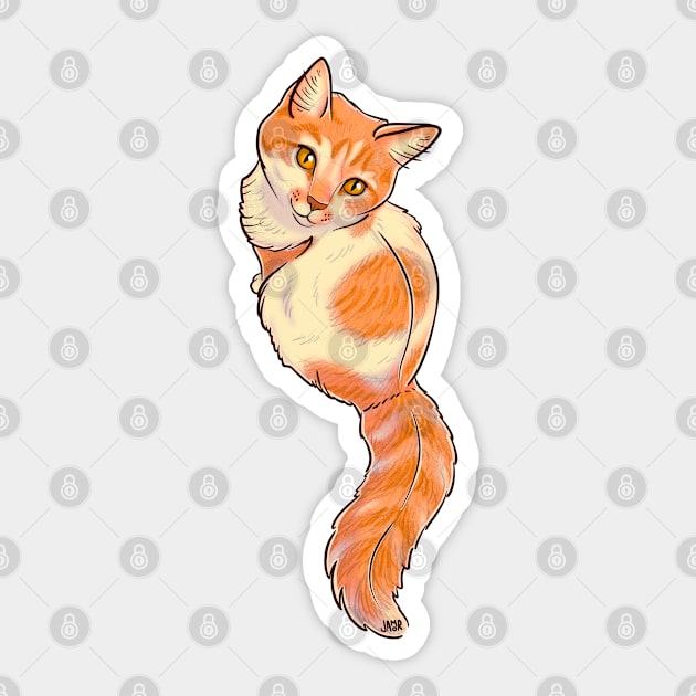 Peach Cat Sticker by jastinamor